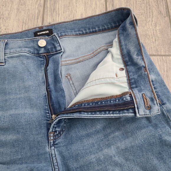 Express Super High Rise Mom Jeans Size 14 - Picture 10 of 14